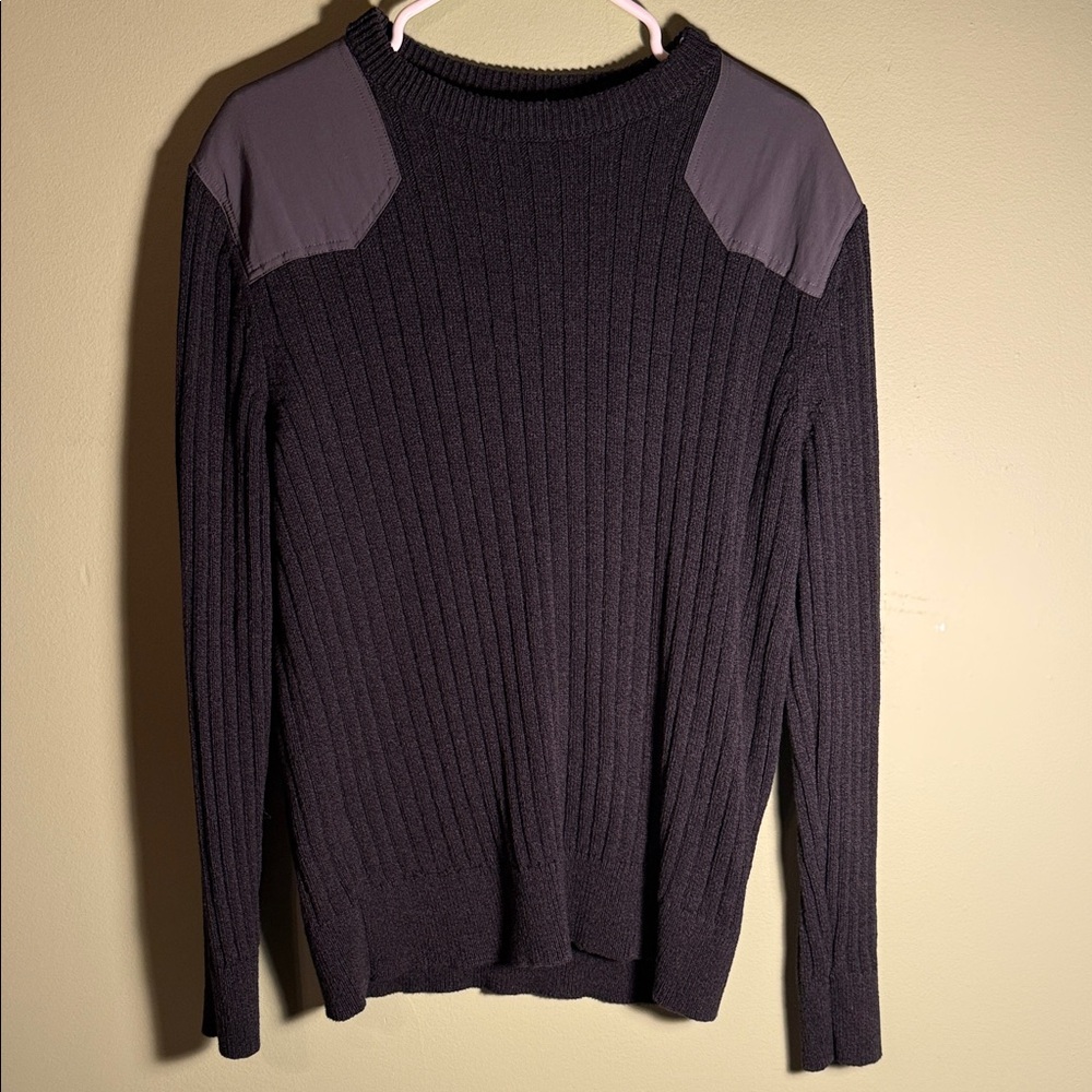 Patagonia Men's Black Ribbed Crewneck Sweater
